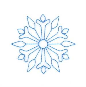 Picture of Redwork Snowflake Machine Embroidery Design