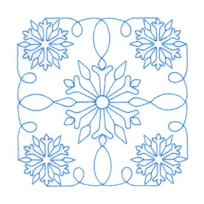 Snowflake Square RW Machine Embroidery Design