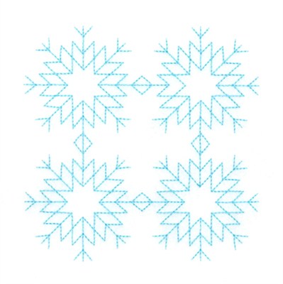 RW Snowflakes Square Machine Embroidery Design