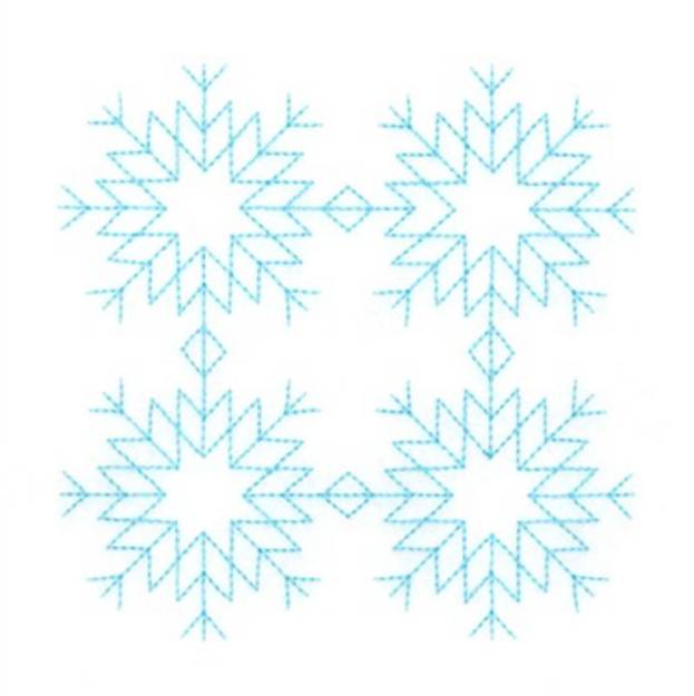 Picture of RW Snowflakes Square Machine Embroidery Design
