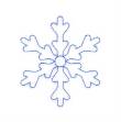 Picture of Snowflake Redwork Machine Embroidery Design
