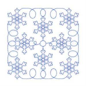 Picture of Square RW Snowflake Machine Embroidery Design