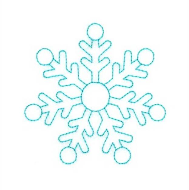 Picture of Snowflake Redwork Machine Embroidery Design