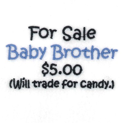 For Sale Baby Brother Machine Embroidery Design