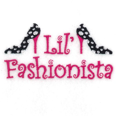 Lil Fashionista Machine Embroidery Design