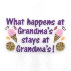 Picture of Happens at Grandmas Machine Embroidery Design