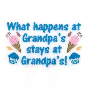 Picture of Happens at Grandpas Machine Embroidery Design