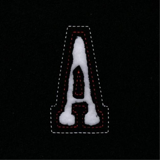 Picture of Small Cutout Letter A Machine Embroidery Design