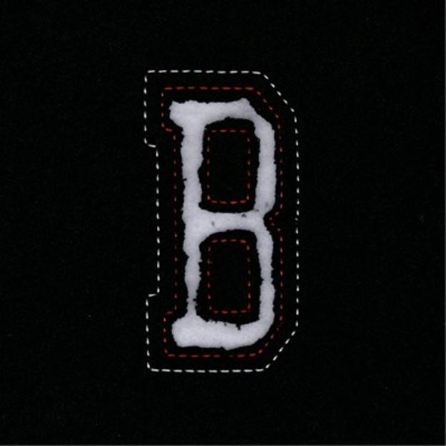 Picture of Small Cutout Letter B Machine Embroidery Design