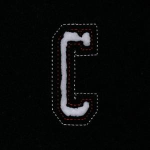 Picture of Small Cutout Letter C Machine Embroidery Design