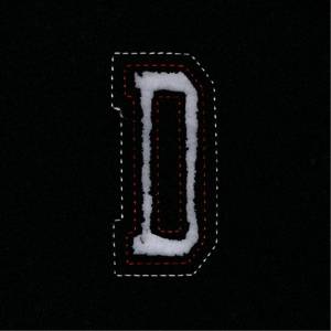 Picture of Small Cutout Letter D Machine Embroidery Design