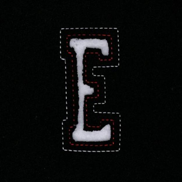 Picture of Small Cutout Letter E Machine Embroidery Design
