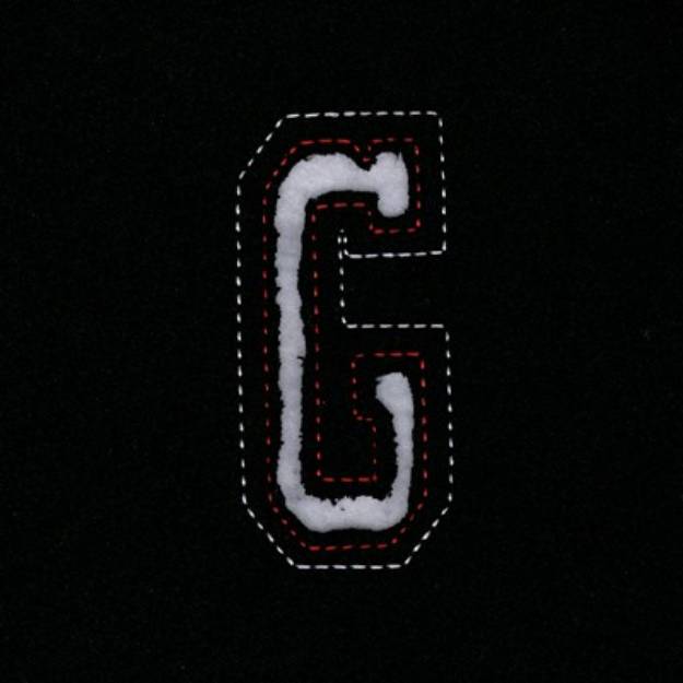 Picture of Small Cutout Letter G Machine Embroidery Design