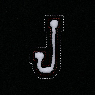Small Cutout Letter J Machine Embroidery Design