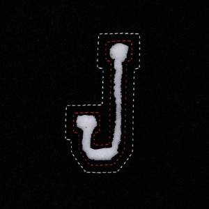 Picture of Small Cutout Letter J Machine Embroidery Design