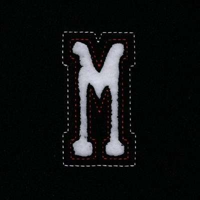 Small Cutout Letter M Machine Embroidery Design