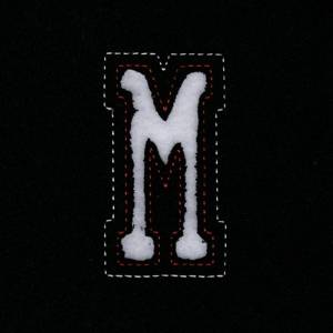 Picture of Small Cutout Letter M Machine Embroidery Design