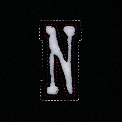 Small Cutout Letter N Machine Embroidery Design