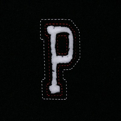 Small Cutout Letter P Machine Embroidery Design