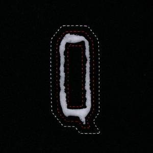 Picture of Small Cutout Letter Q Machine Embroidery Design