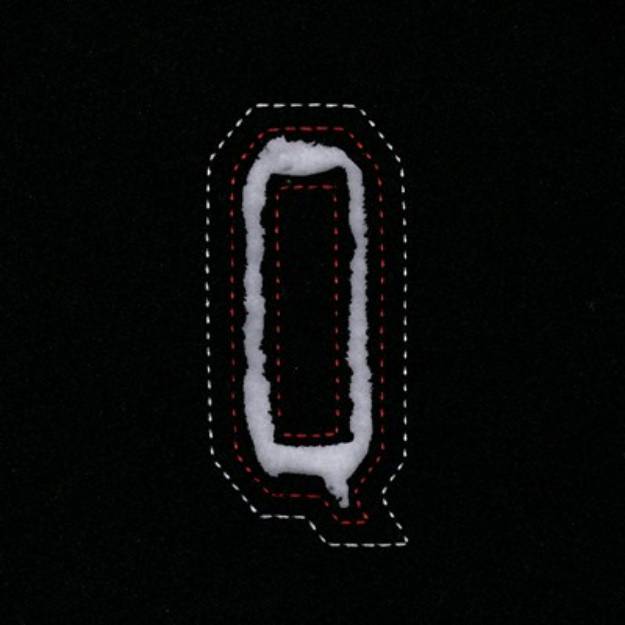 Picture of Small Cutout Letter Q Machine Embroidery Design