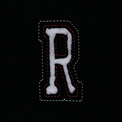 Small Cutout Letter R Machine Embroidery Design