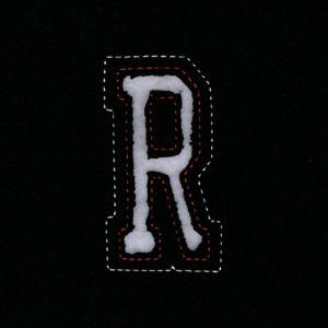 Picture of Small Cutout Letter R Machine Embroidery Design