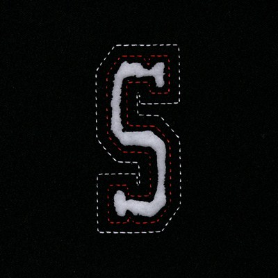 Small Cutout Letter S Machine Embroidery Design