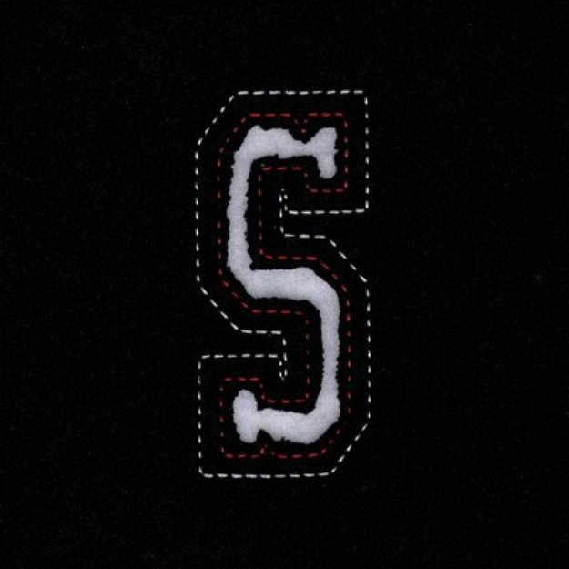 Picture of Small Cutout Letter S Machine Embroidery Design