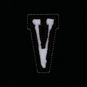 Picture of Small Cutout Letter V Machine Embroidery Design