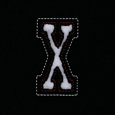 Small Cutout Letter X Machine Embroidery Design