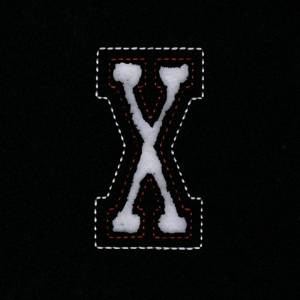 Picture of Small Cutout Letter X Machine Embroidery Design