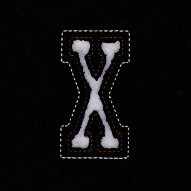 Picture of Small Cutout Letter X Machine Embroidery Design