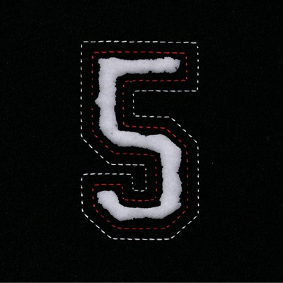 Small Cutout Number 5 Machine Embroidery Design