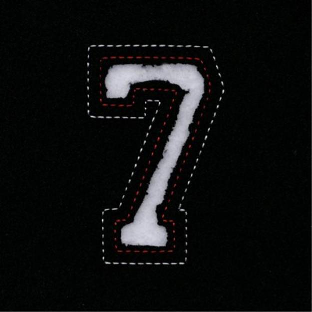 Picture of Small Cutout Number 7 Machine Embroidery Design