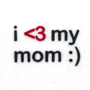 Picture of I <3 My Mom Machine Embroidery Design