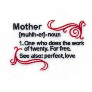 Picture of Mother Definition Machine Embroidery Design