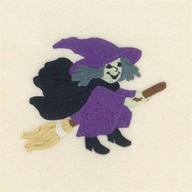 Picture of Flying Witch Machine Embroidery Design