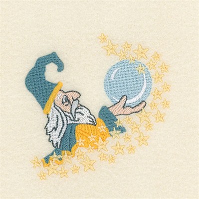 Crystal Ball Wizard Machine Embroidery Design