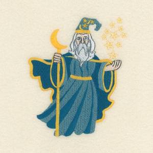 Picture of Wizard With Staff Machine Embroidery Design
