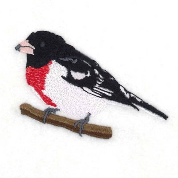 Picture of Rose Breasted Grosbeak Machine Embroidery Design