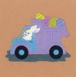 Picture of Easter Dump Truck Machine Embroidery Design