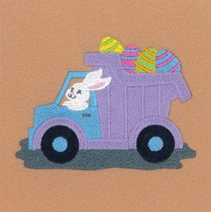 Picture of Easter Dump Truck Machine Embroidery Design
