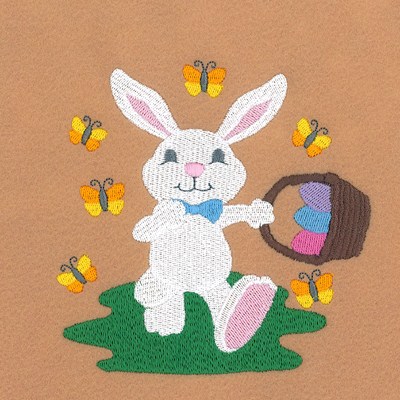 Bunny & Butterflies Machine Embroidery Design