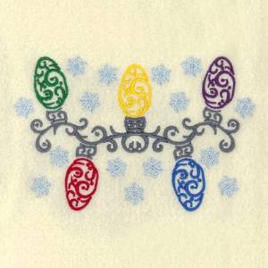 Picture of Christmas Lights Machine Embroidery Design