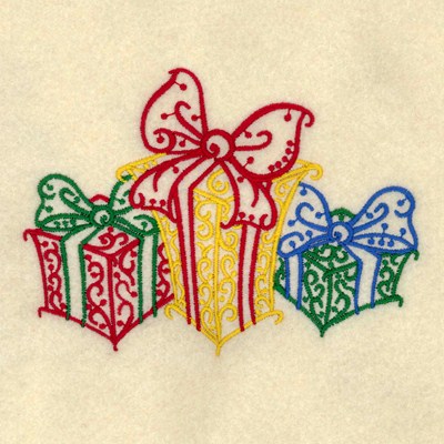 Christmas Presents Machine Embroidery Design