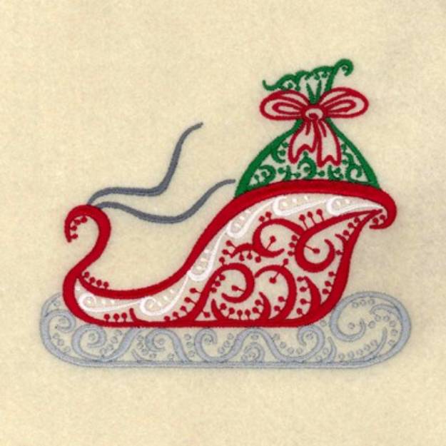 Picture of Christmas Sleigh Machine Embroidery Design