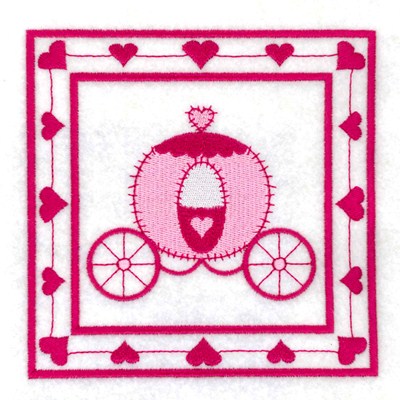 Carriage Quilt Square Machine Embroidery Design