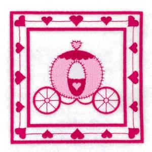 Picture of Carriage Quilt Square Machine Embroidery Design