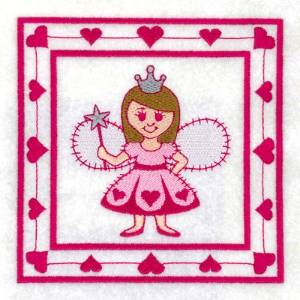 Picture of Fairy Quilt Square Machine Embroidery Design